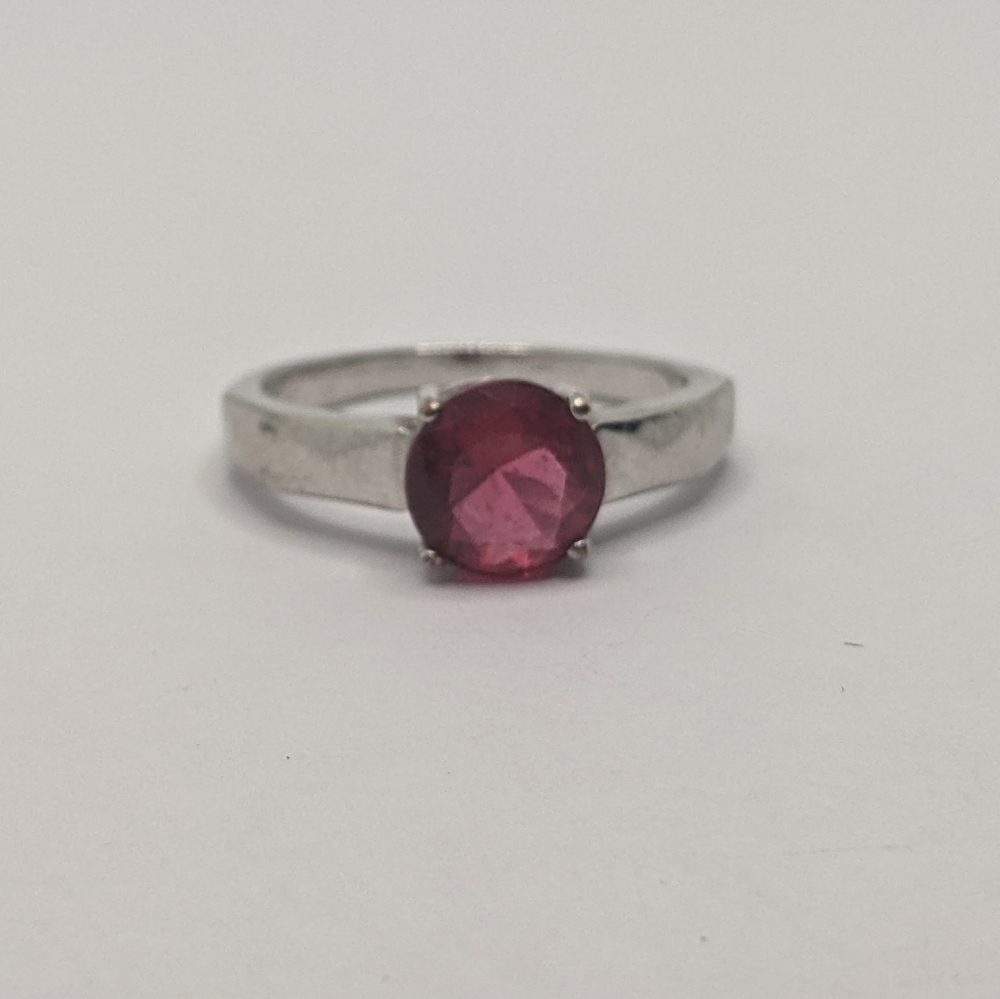 Ruby Colored Stone Ring - image 2